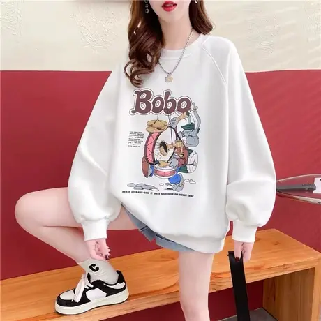 早秋小个子卫衣女春秋季韩版宽松薄款设计感小众减龄卡通上衣外套图片