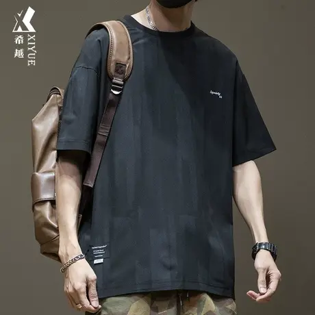 冰丝短袖t恤男运动2023夏季新款体恤男士宽松大码男生速干衣轻薄图片