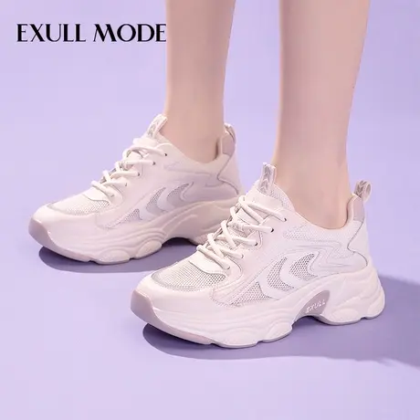 EXULLMODE老爹鞋女2023年夏季新款时尚百搭紫色休闲鞋透气运动鞋商品大图