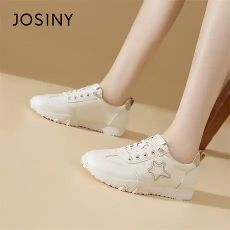 Josiny/卓诗尼厚底小白鞋女款2024新款春季百搭潮流运动板鞋女鞋商品大图
