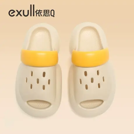 exull/依思Q洞洞凉鞋女夏踩屎感厚底凉鞋护士增高外穿包头拖鞋女图片