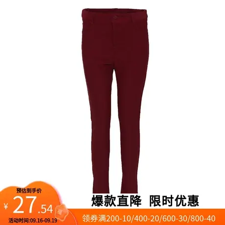 艾格新款春季女装纯色显瘦紧身弹力休闲百搭铅笔裤z1836商品大图