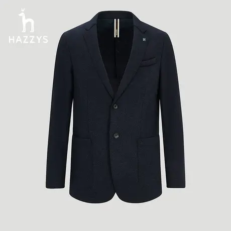【羊毛混纺】Hazzys哈吉斯秋季新品上衣男保暖长袖单西休闲外套潮图片