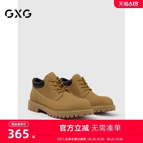 GXG男鞋2024秋季新款工装户外登山鞋踢不烂大黄靴马丁靴男商品大图