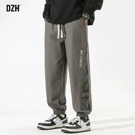 男士灰色束脚裤子男潮流百搭宽松休闲裤运动裤2023年新款秋季男裤商品大图