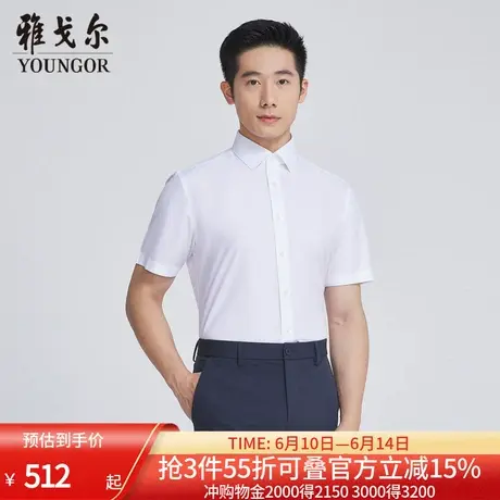 【商场同款】雅戈尔男士短袖衬衫夏季新款官方商务休闲短袖衬衫男商品大图