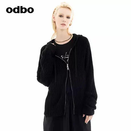 odbo/欧迪比欧时尚品牌上衣女2024秋季新款针织开衫外套个性显瘦图片