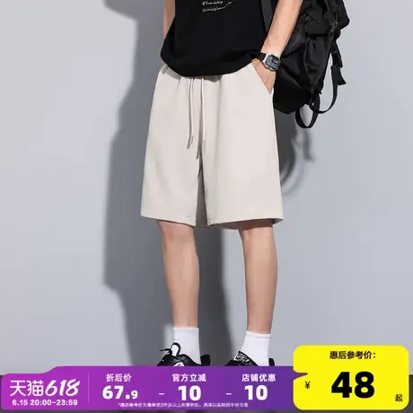 唐狮25夏季新款休闲短裤男潮牌薄款宽松显瘦五分中裤pc商品大图