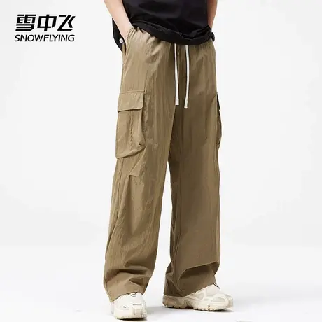 雪中飞休闲裤2025春夏新款运动速干男士宽松工装轻薄透气耐穿长裤图片