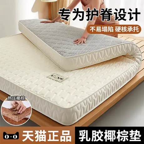 雅鹿椰棕乳胶床垫遮盖物软垫子家用卧室学生宿舍单人榻榻米床褥垫商品大图