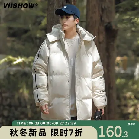 VIISHOW美式拼接棉衣外套男冬季潮牌宽户外松运动棉服加厚面包服商品大图