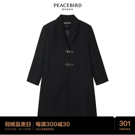太平鸟女士时尚2022年新款设计感风衣A3BEC1G02图片