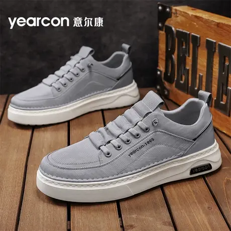 意尔康板鞋男鞋秋季透气2025新款轻便软底帆布鞋男士懒人休闲布鞋商品大图