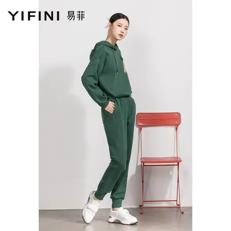 Yifini/易菲休闲时尚卫裤宽松长裤女2023春季新款小脚裤束脚裤商品大图