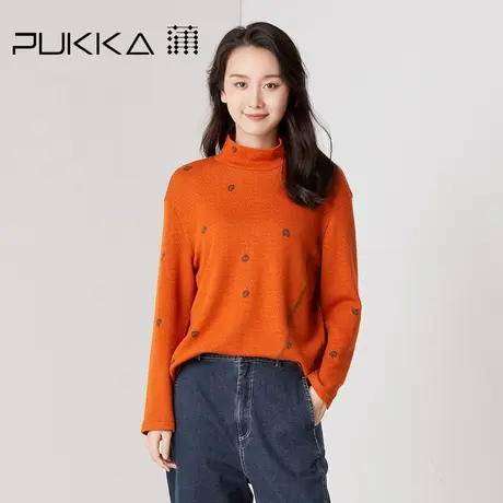 蒲PUKKA 原创设计毛衣女冬装宽松休闲高领显瘦保暖打底针织衫图片