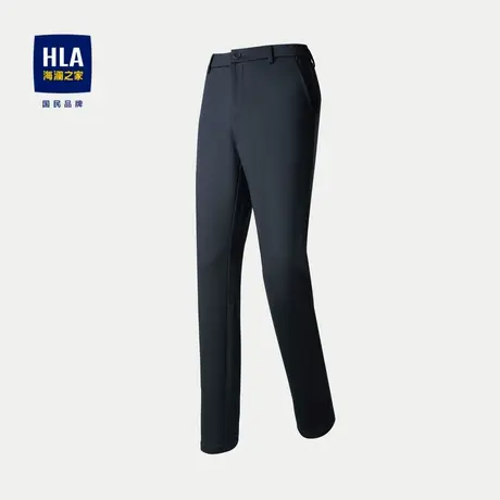 HLA/海澜之家弹力休闲裤23秋季腰里精致字母绣花简约商务裤子男图片
