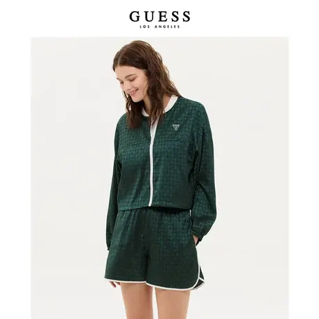 GUESS女士LOGO提花凉感吸湿排汗透气轻薄外套-Q3PN09W55R0商品大图