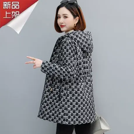 恋上17号2023新款加绒加厚中长款风衣外套女秋冬新款中年妈妈大码商品大图