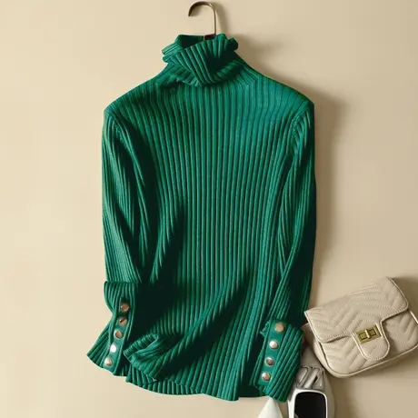 堆堆高领毛衣打底衫女士内搭加厚秋冬2023年新款女装爆款百搭洋气商品大图