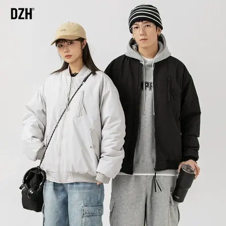 男士飞行员夹克棉服男秋冬季2024新款情侣外套棒球服男款美式棉衣商品大图