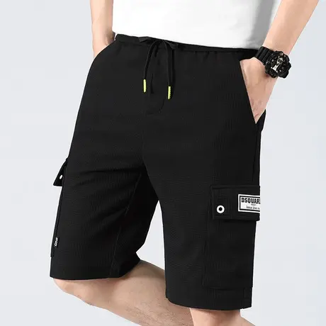 夏季薄款五分工装休闲短裤男士多口袋夏天中裤外穿大裤头宽松弹力商品大图