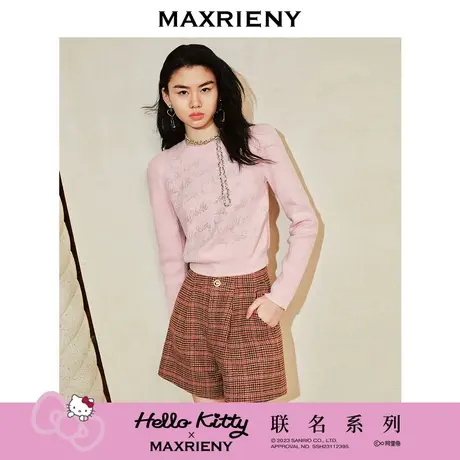 【MAXRIENY x Hello Kitty联名系列】套头毛衫修身显瘦上衣女图片