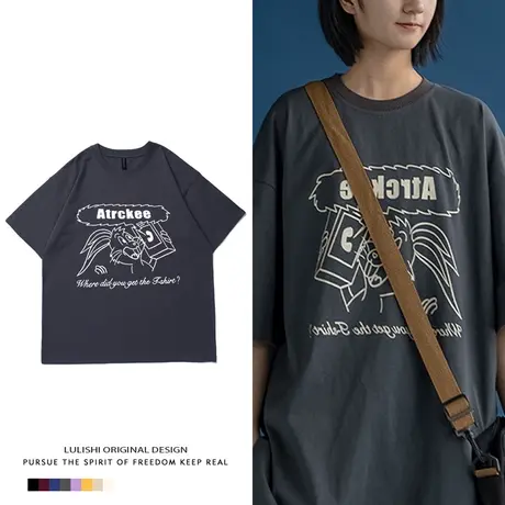 超火cec兔子纯棉短袖t恤女2021年新款夏季宽松上衣大码ins潮网红商品大图