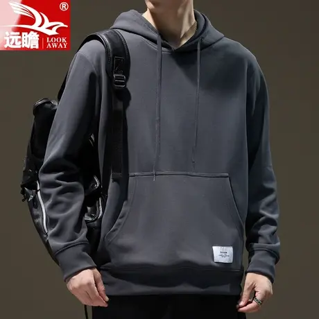 远瞻男士卫衣连帽潮牌宽松简约百搭休闲上衣学男生春秋季外套男款商品大图