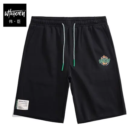 伟臣潮流大码男式夏季休闲短裤胖子加肥加大宽松运动弹力五分裤男商品大图
