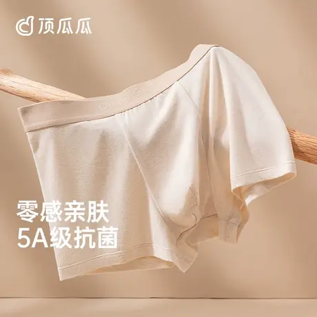 顶瓜瓜中腰内裤男士莫代尔平角内裤纯棉裆部天然彩棉短裤头男商品大图