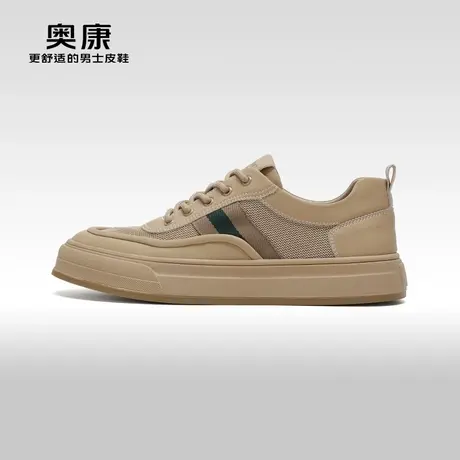 【门店发货】奥康男鞋2024春季新款时尚休闲板鞋男士柔软透气单鞋图片