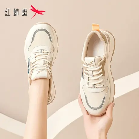 红蜻蜓厚底老爹鞋女2023秋季新款网面透气ins潮百搭休闲运动鞋女图片