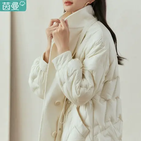 茵曼官方旗舰店轻薄短款羽绒服女2023年冬季新款棉服外套小个子图片