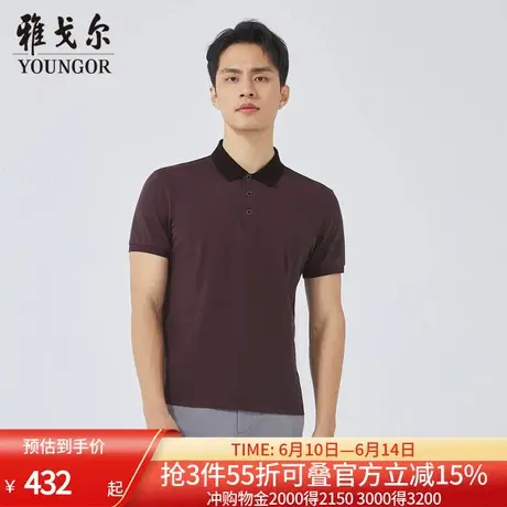 【商场同款】雅戈尔男士短袖T恤夏季新款官方商务休闲短袖T恤衫男图片