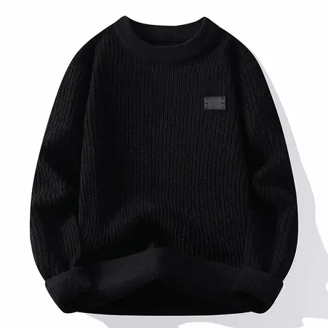 秋季男士打底衫潮牌卫衣休闲运动内搭衣服圆领毛衣针织衫日常上衣商品大图