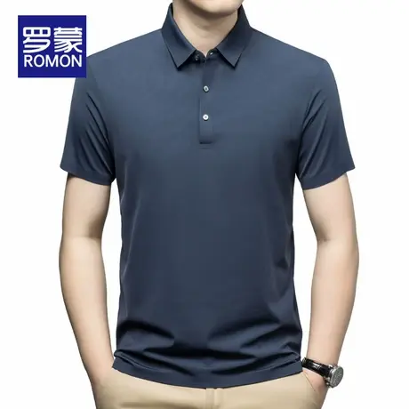 罗蒙polo衫男2025夏季新款男士运动速干短袖商务男装翻领t恤商品大图