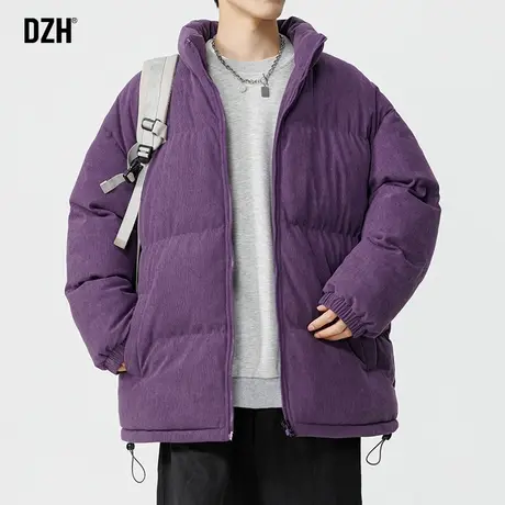 男士紫色棉衣男冬季加厚保暖棉服外套2023新款冬装棉袄厚夹克男款商品大图