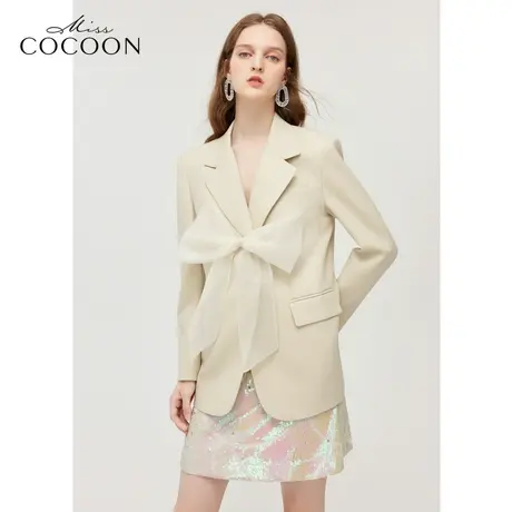 MISSCOCOON气质外套2023秋装新款女薄款宽松小个子西装商品大图