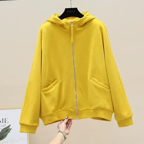 2023春季新款开衫连帽拉链卫衣韩版宽松休闲运动上衣卫衣外套学院商品大图