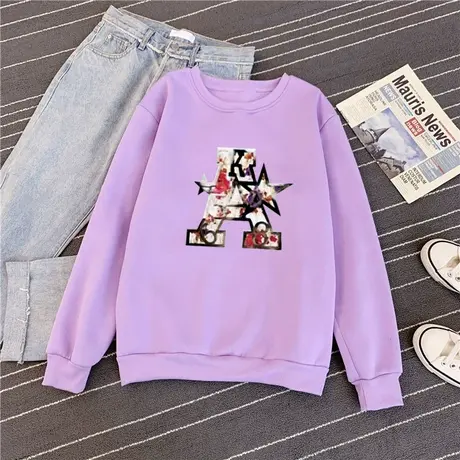 vintage网红卫衣抖音爆款秋冬加绒加厚宽松韩版外套长袖女上衣潮图片