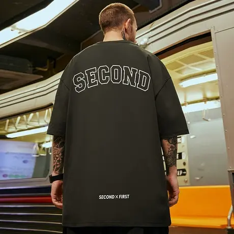 oversize美式高街潮牌大码胖子男装国潮宽松短袖T恤潮流ins半袖夏商品大图