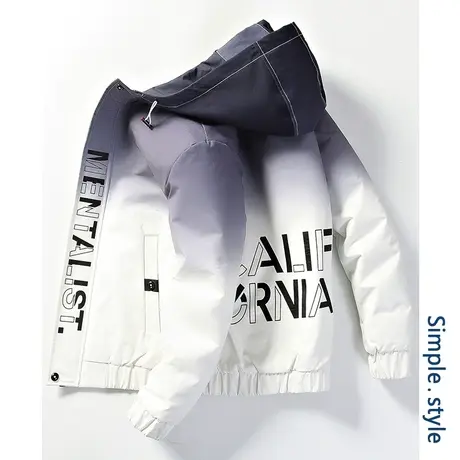 冬季男士短款渐变棉衣2023年新款棉袄韩版抗寒保暖外套冬季棉服潮图片