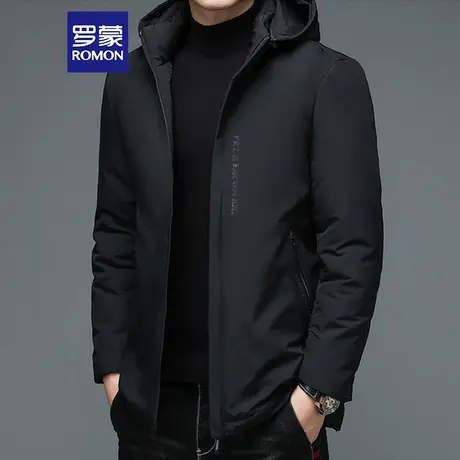 Romon/罗蒙棉服男士冬季保暖连帽棉衣休闲商务棉袄外套男爸爸装图片