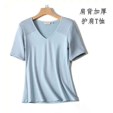 保暖护肩上衣内搭短袖T恤女肩背加绒加厚空调房防寒商品大图