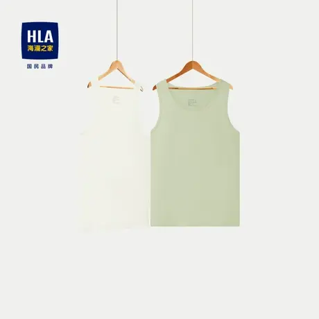 HLA/海澜之家两件装内衣背心2024新款亲肤弹力圆领打底背心男商品大图