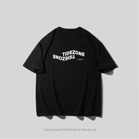 Ohlyah2023夏季美式休闲经典纯棉质感短袖T恤男字母印花圆领上衣图片