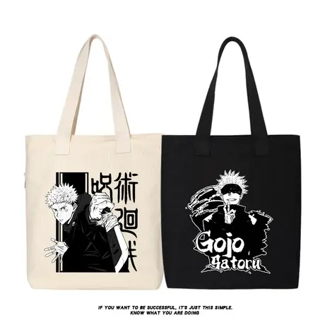 秀洛咒术回战周边五条悟虎杖悠仁伏动漫女单肩包手提帆布袋书包商品大图