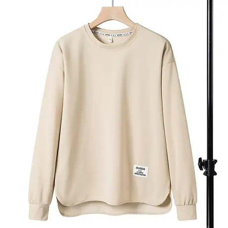 长袖t恤男春秋季新款日系宽松内搭打底衫潮牌开叉圆摆秋装上衣服商品大图