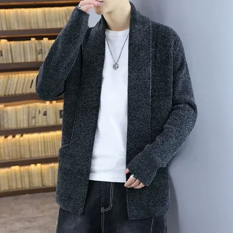 男士毛衣春秋新款潮流宽松日系慵懒复古针织开衫潮牌ins休闲外套商品大图