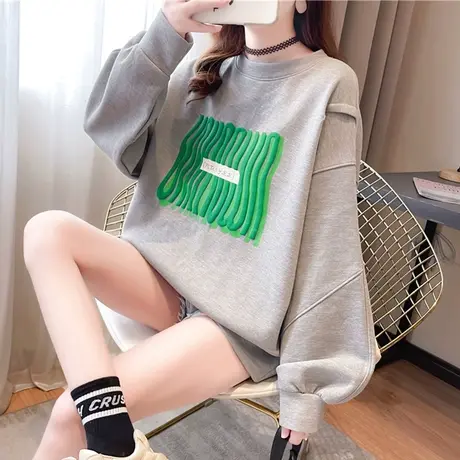 设计感小众卫衣女春秋季韩版宽松欧货大版ins早秋薄款上衣外套潮商品大图